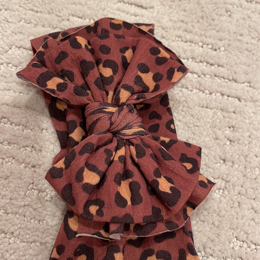 Baby bling cheetah print baby headband - Picture 8 of 8
